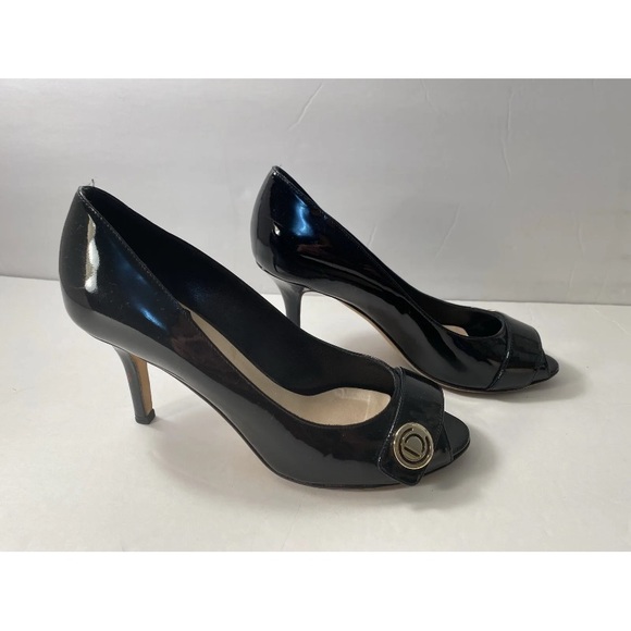 Christian Dior open toe pumps heels black 36